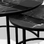 Soffbord Svart - Black & White Marble - Bild 3
