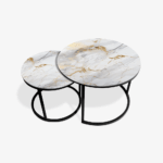 Soffbord Svart - White & Gold Marble - Bild 2