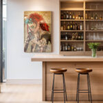 Woman and Butterflies – Glas - Bild 3