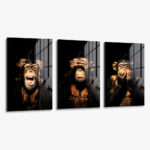 Set: "3 Wise Monkeys II" (3x) – Glas