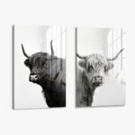 Set: "B&W Muscox" (2x) – Glas
