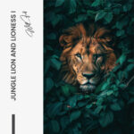 Set: "Jungle Lion and Lioness" (2x) – Glas - Bild 4