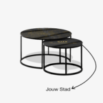 Soffbord Svart - Custom Golden City Map